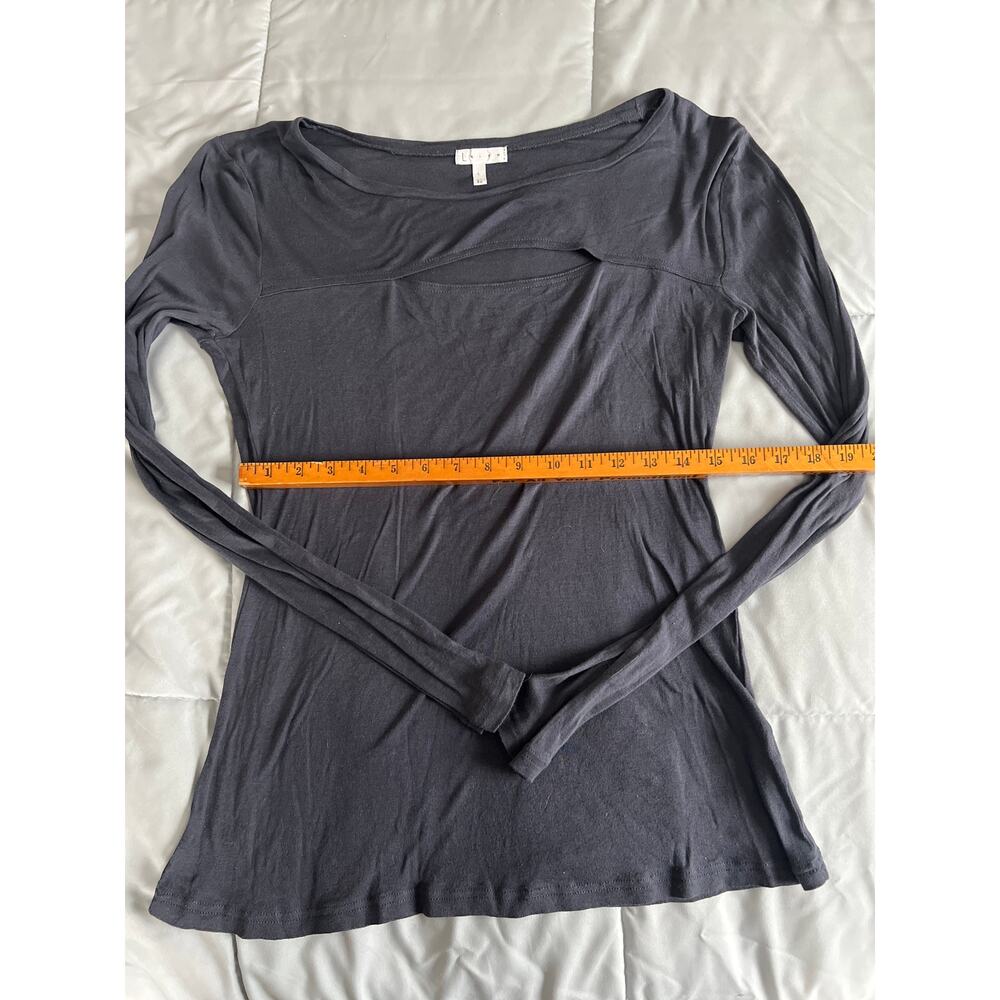 Leith Shirt Adult L Gray Long Sleeve Cut‎ Out Athletic Running Casual Womens - Picture 2 of 6